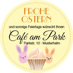 Osteranzeige Cafe Muster