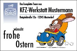 Osteranzeige KFZ-Werkstatt aufgeben