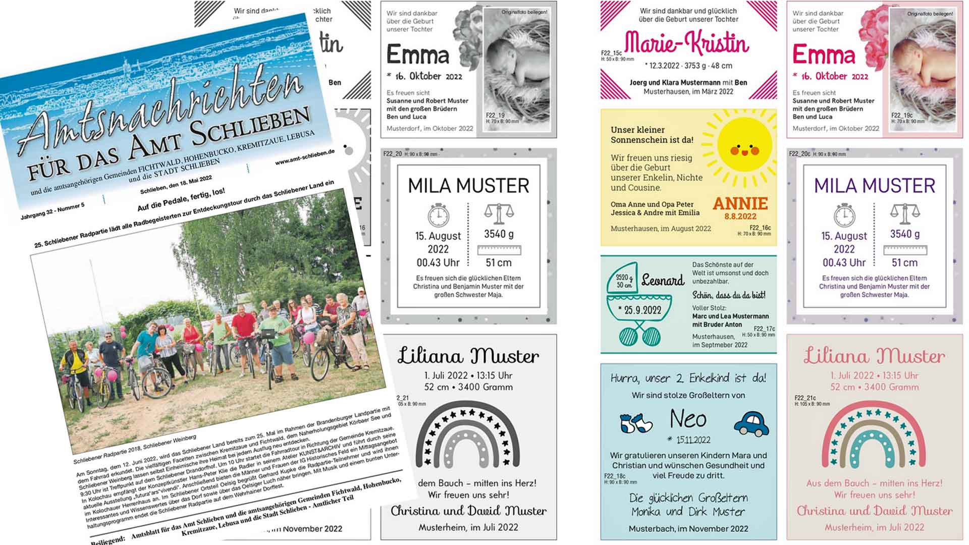 Zeitungsgeburtsanzeigen Geburtsanzeigen in der Zeitung