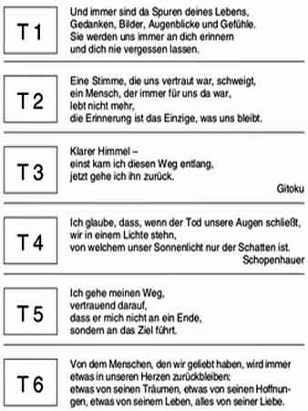 Traueranzeige Musterverse