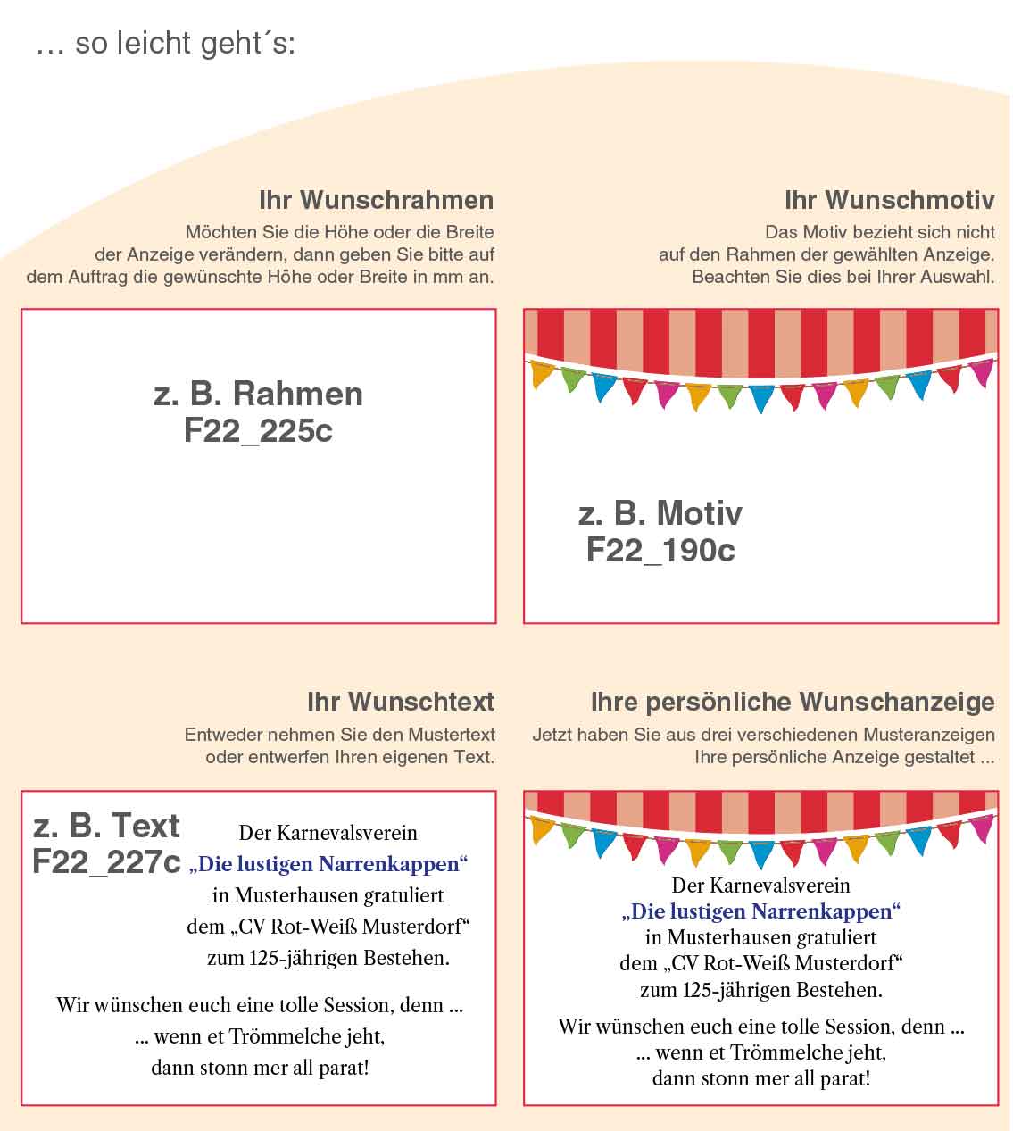 Vereinsanzeige in 4 Schritten gestalten