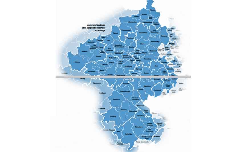 Mediadaten Karte gesamtes Verbreitungsgebiet