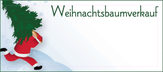 Weihnachtsbaumverkauf Weihnachtsmann Anzeige Muster